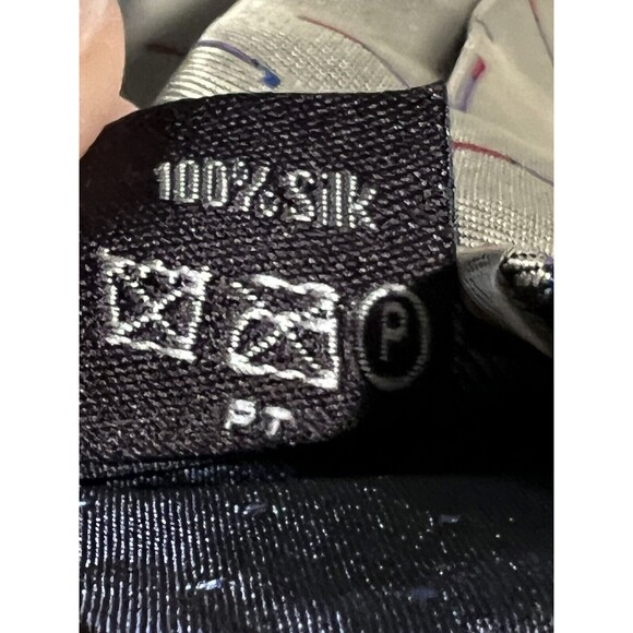 Dunhill Mens Necktie Red Blue Golf Clubs On Metallic Base Made in England - Picture 7 of 8